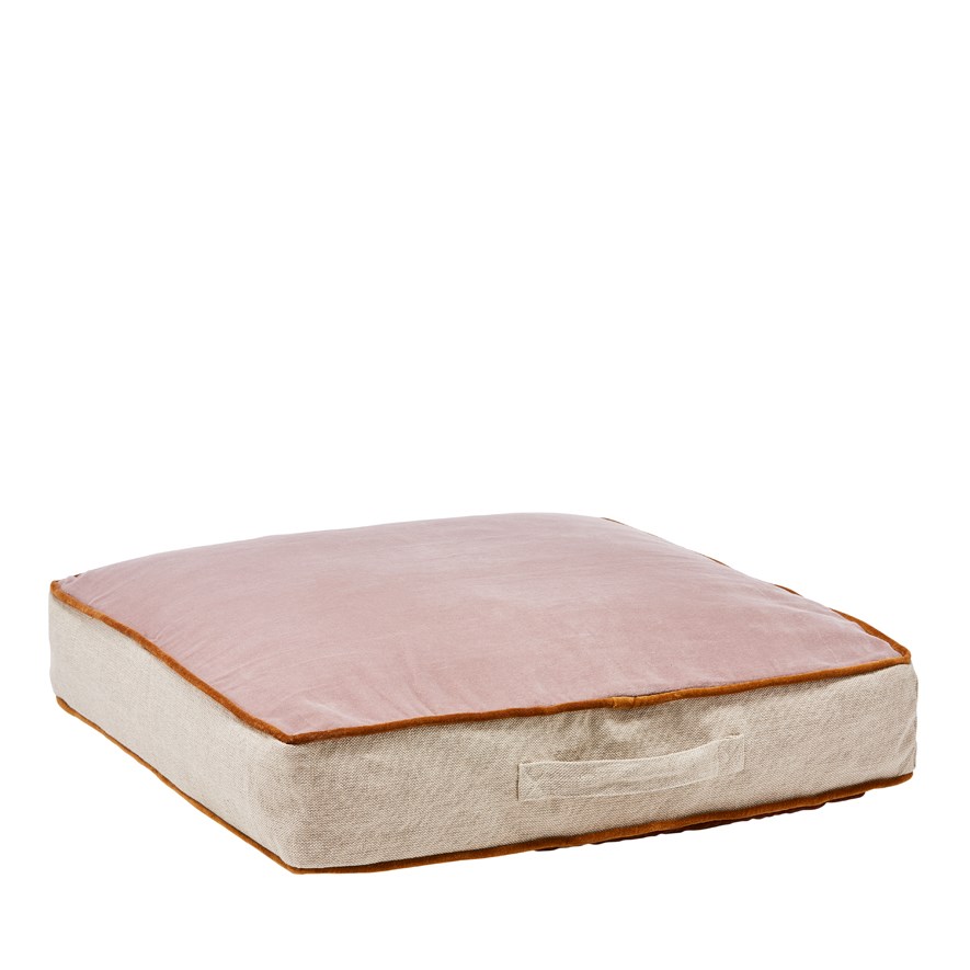 Bombay Rust & Misty Pink Velvet Floor Cushion Adairs