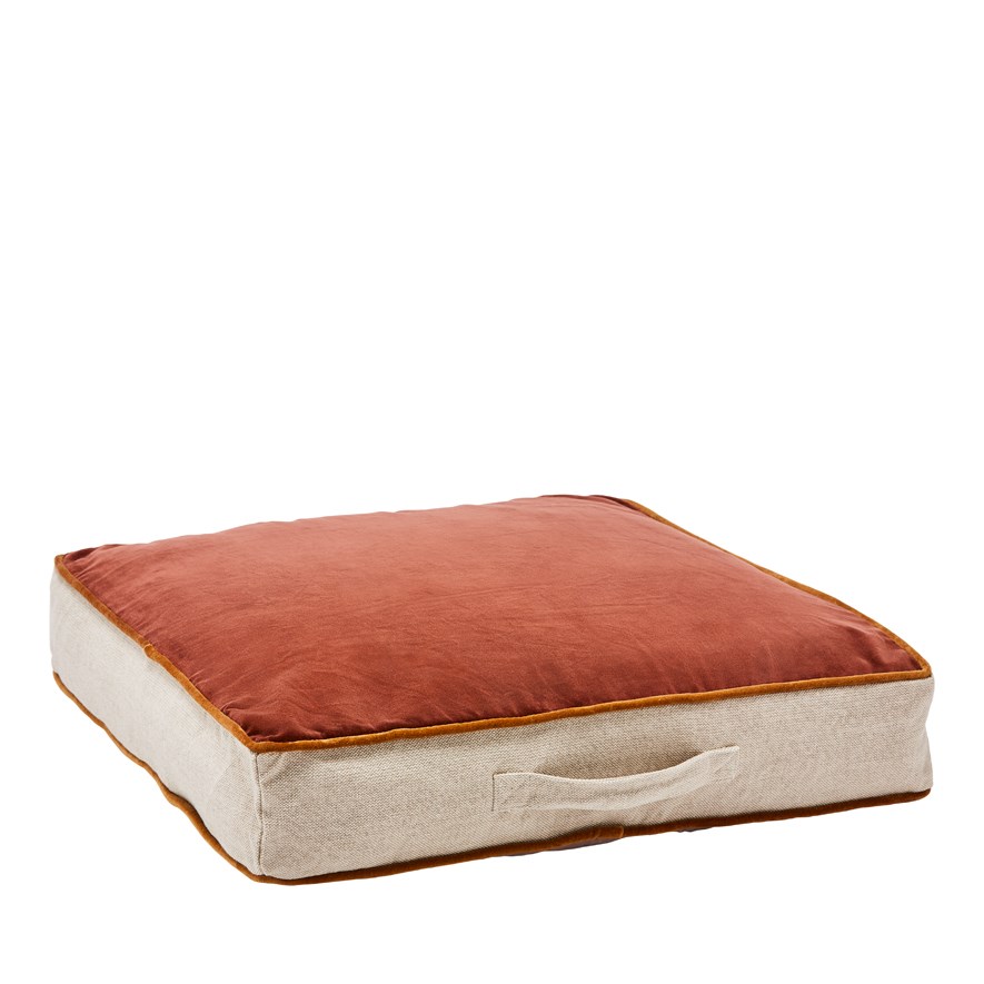 Bombay Rust & Misty Pink Velvet Floor Cushion Adairs