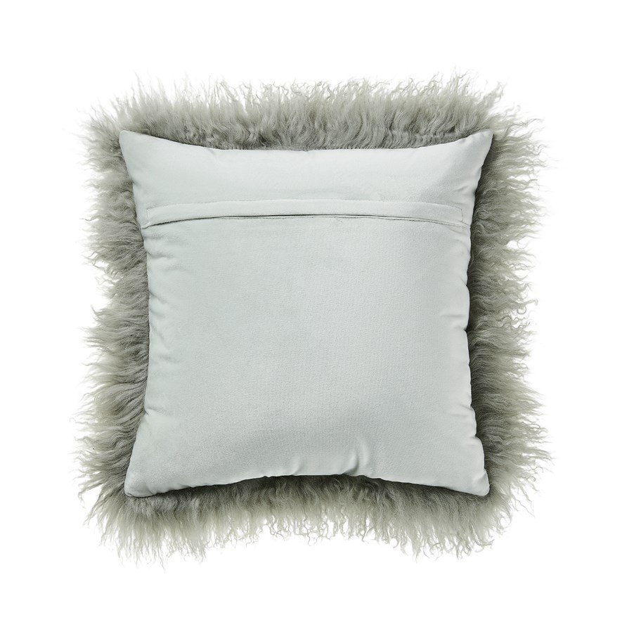 Mongolian Sage Sheepskin Cushion Adairs