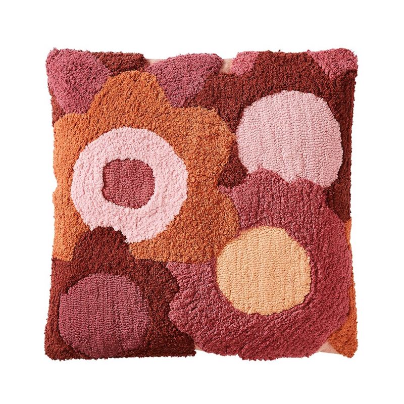 70's Floral Cushion 50x50cm Pinks 