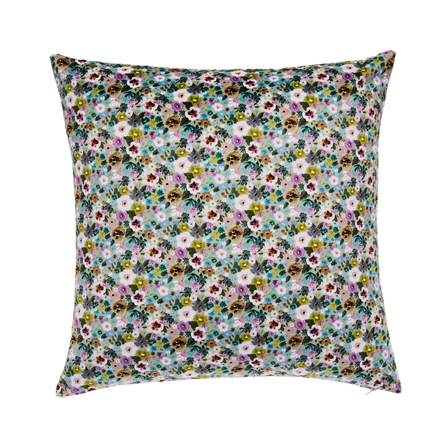 Viola Sage Floral Cushion Adairs