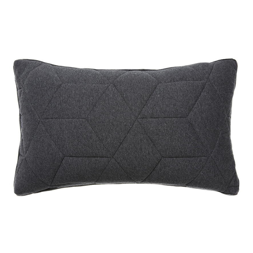 Empire Jersey Grey Quilted Long Cushion Adairs