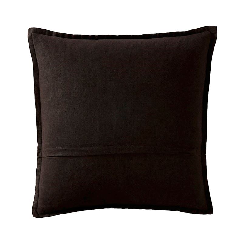 Belgian Black Vintage Washed Linen Cushion