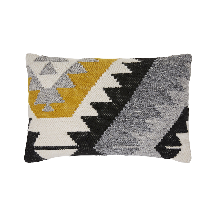 Merida Cushion 40x60cm Mustard/Black Adairs