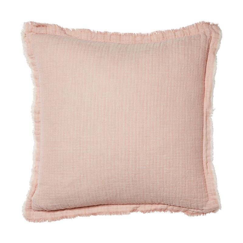 Savana Vintage Washed Fringed Blush Cushion