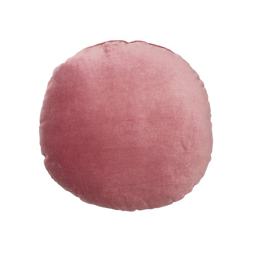 Bombay Round Rose Velvet Cushion Adairs