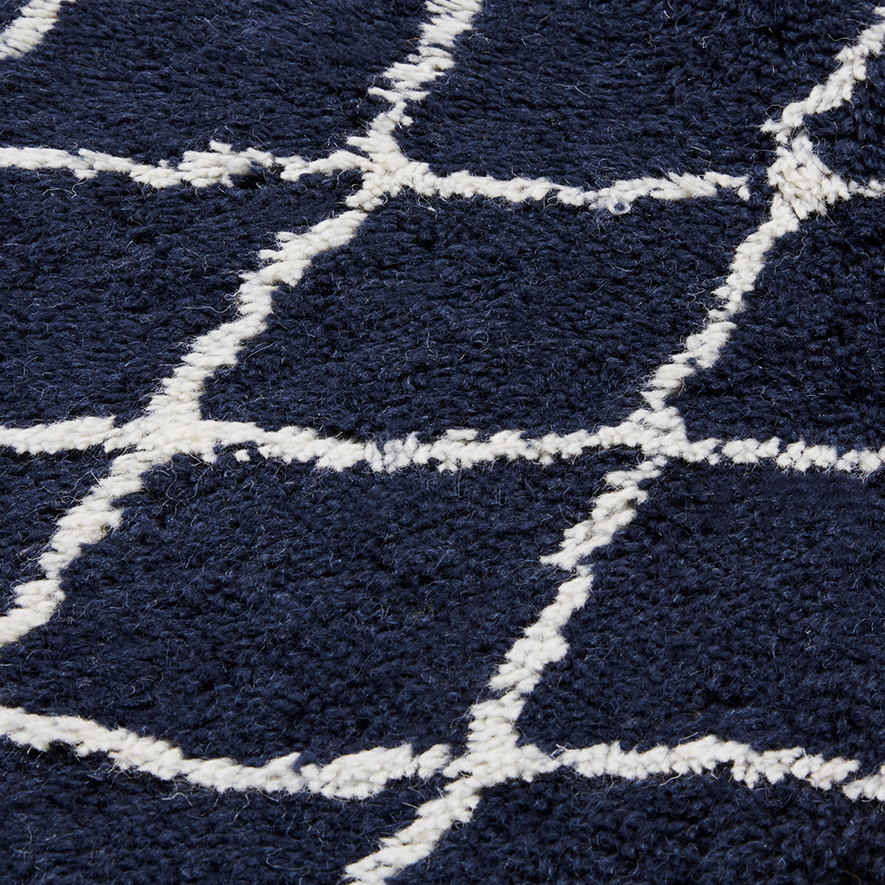 Nordic Rug Indigo & Natural Large | Adairs