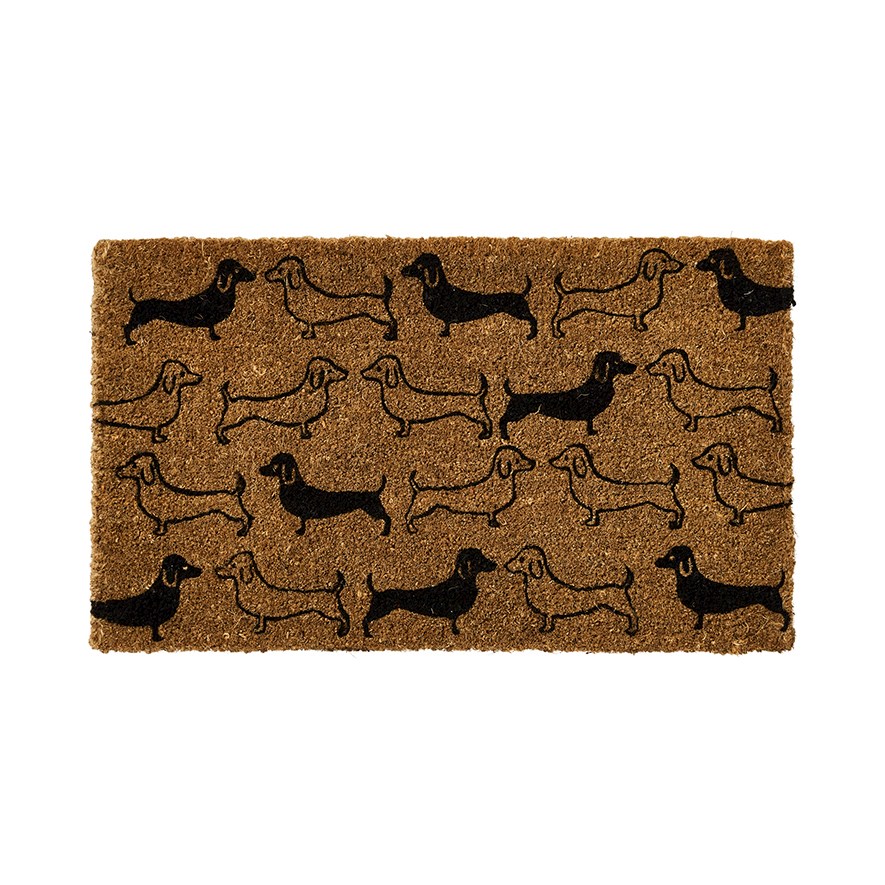 Dachshunds Coir Door Mat in Regular Thickness Floor Rugs Mats