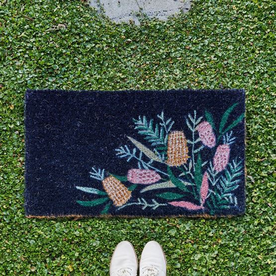 Coir Native Floral Regular Doormat