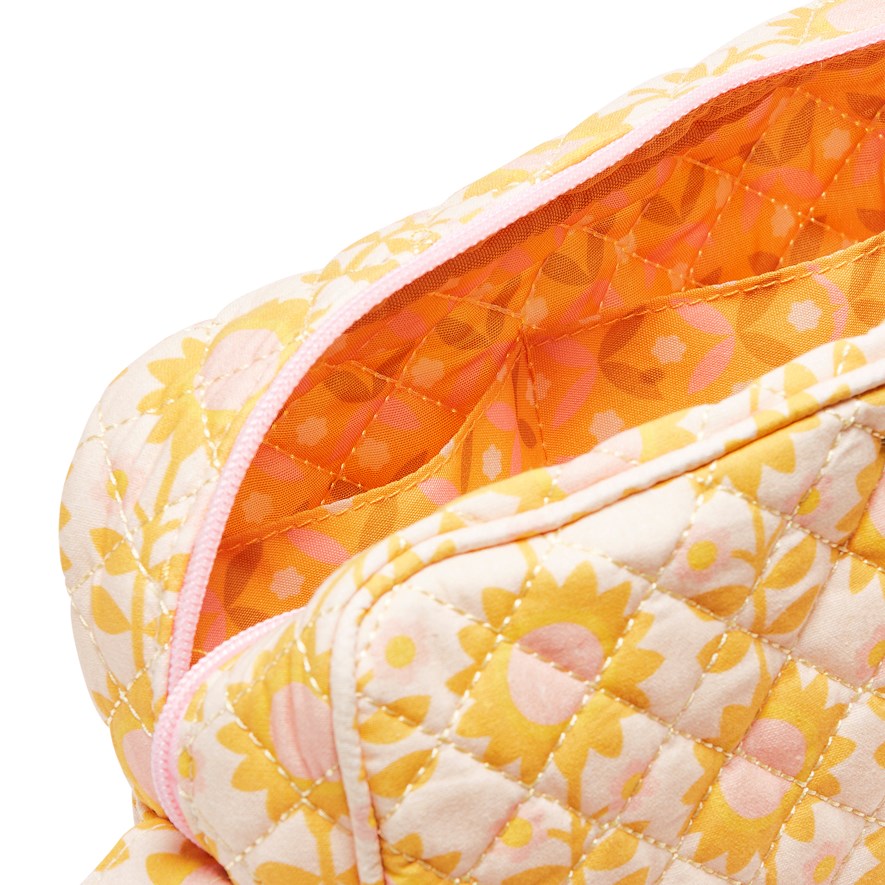 Joni Floral Golden Cosmetic Bag Adairs