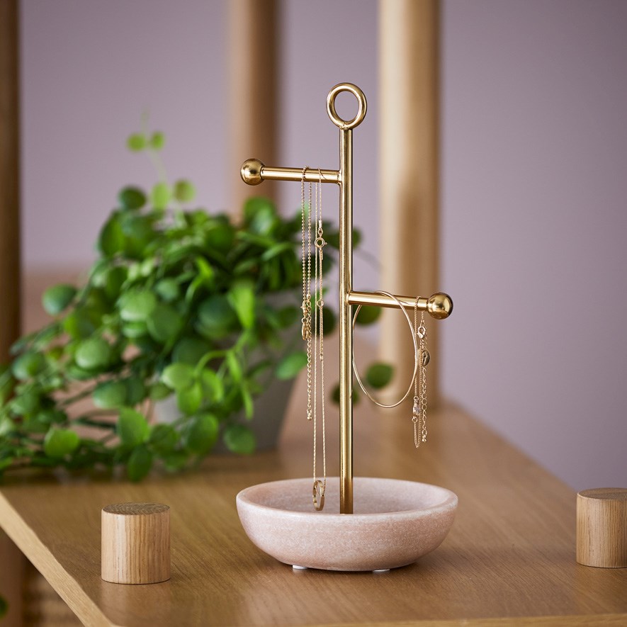 Marble jewellery top stand