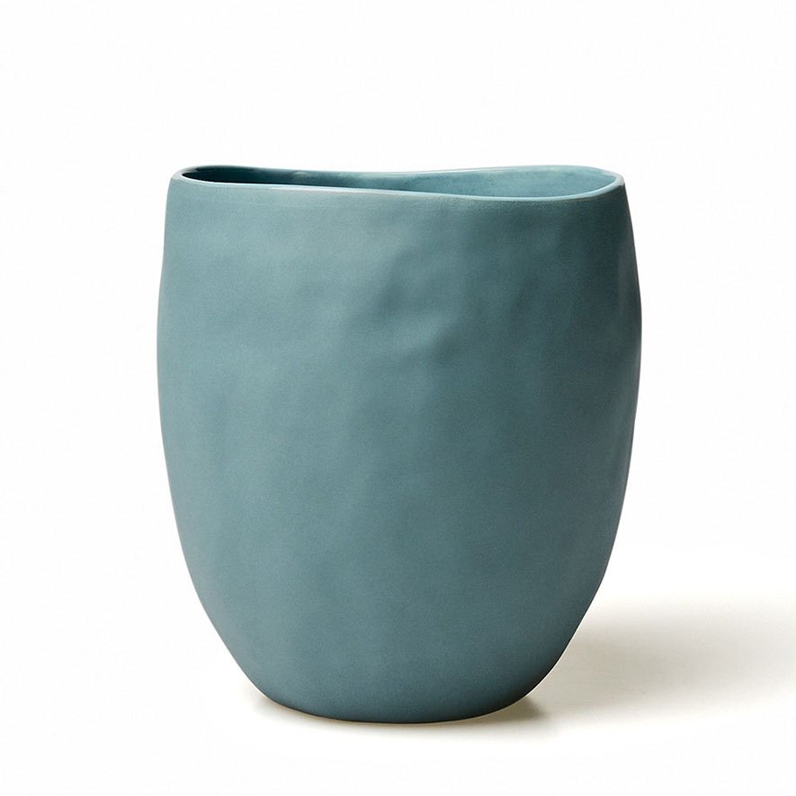Slate Blue Basque Organic Vases | Adairs