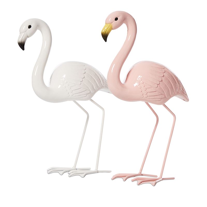 Franki White Flamingo Ornament