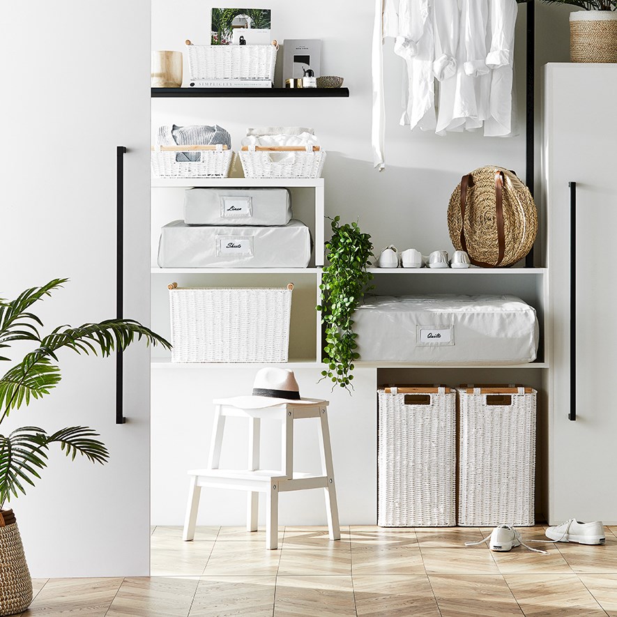 Light Grey Cotton Storage Bags Adairs