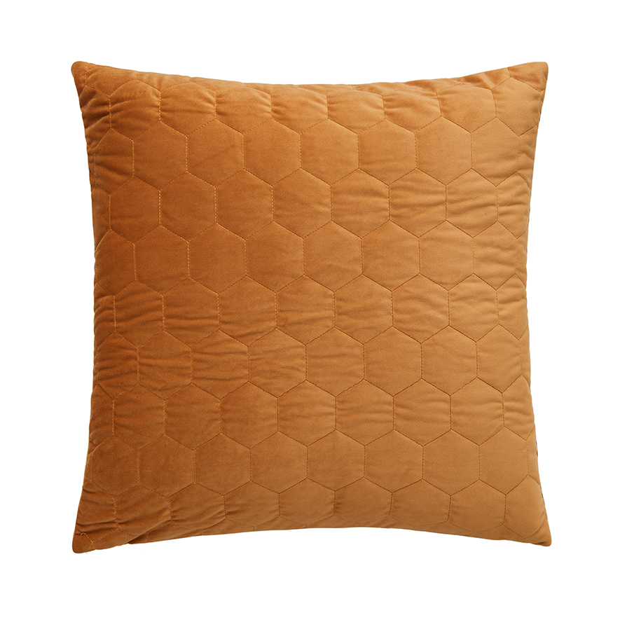 Munro Gold Mustard Velvet Cushion Adairs