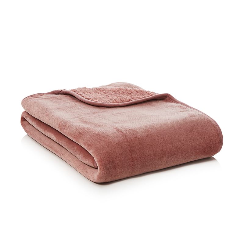 Creature Comforts Ultra Soft Sherpa Snuggle Throw Pink