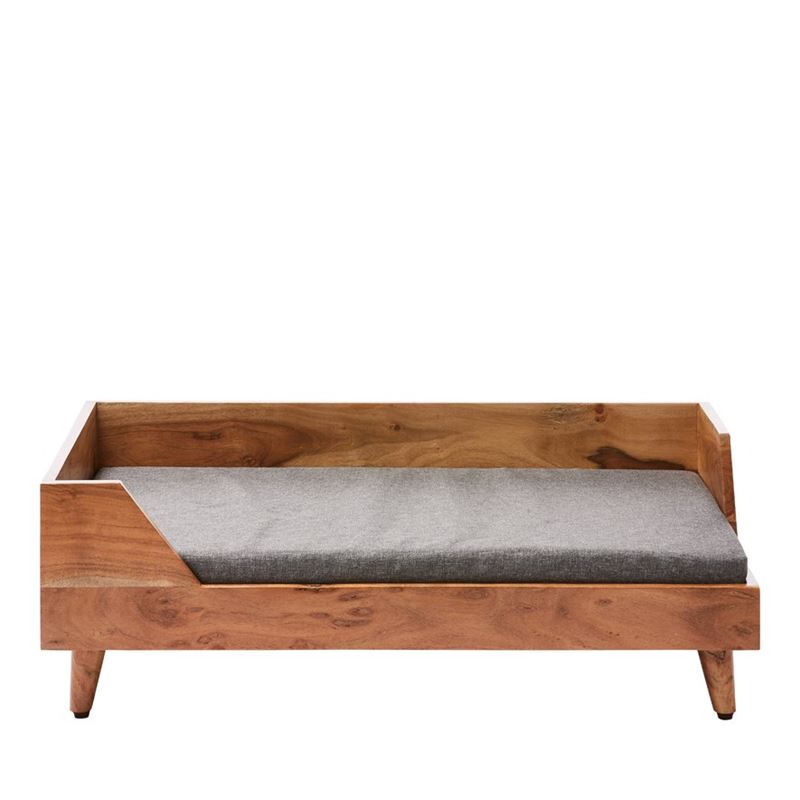 Scout Timber Pet Bed Collection Large 107x77x30cm Acacia/Grey 