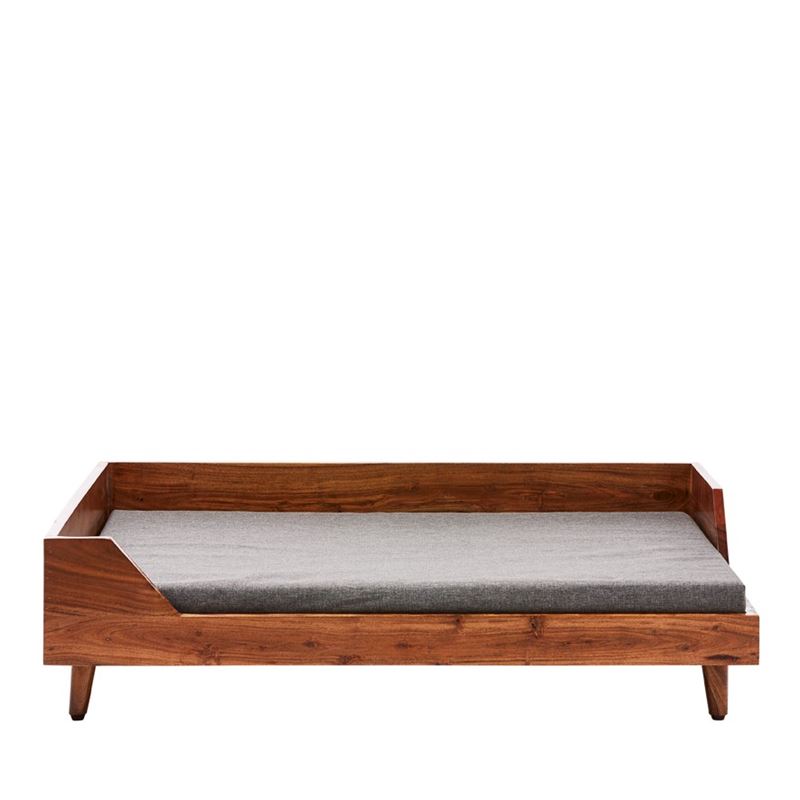 Scout Timber Pet Bed Collection Large 107x77x30cm Acacia/Grey 