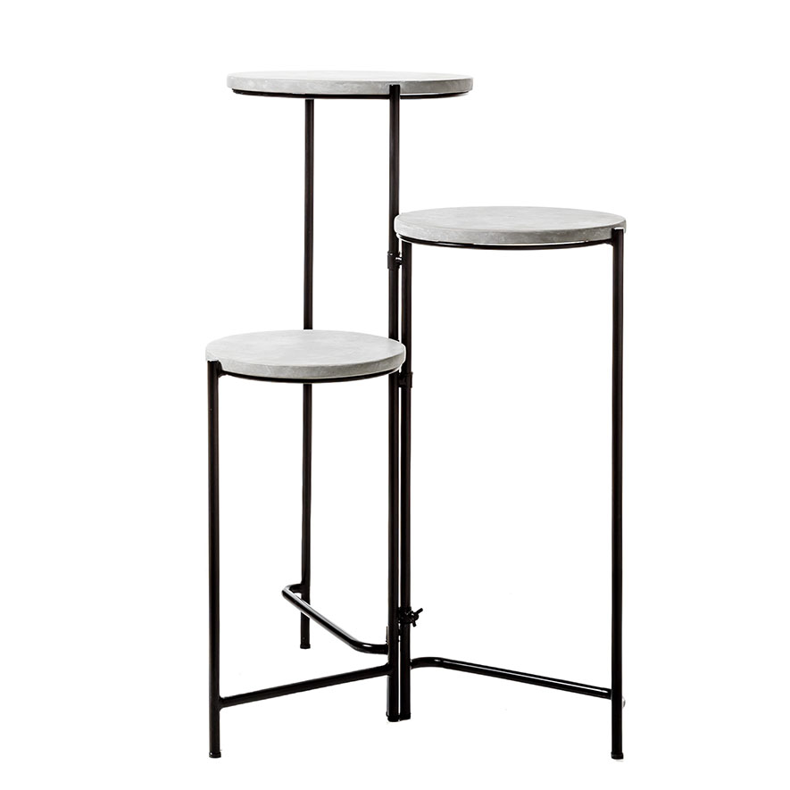 Home Republic 3 Tier Plant Stand Grey & Black Adairs