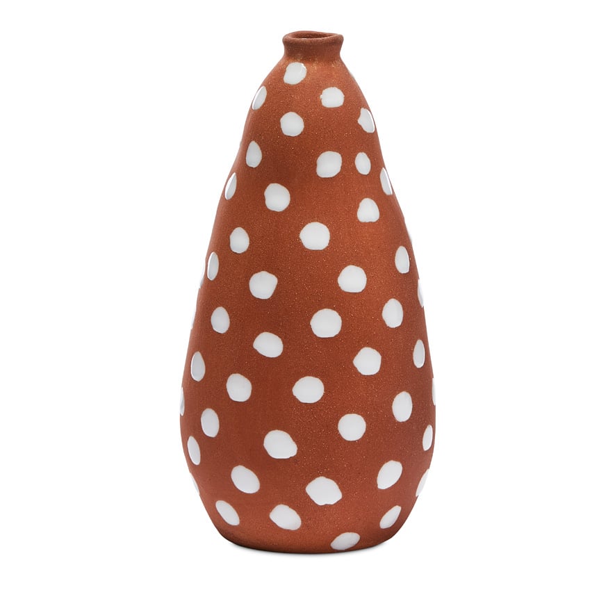 Spotty Terracotta Tall Vase Adairs