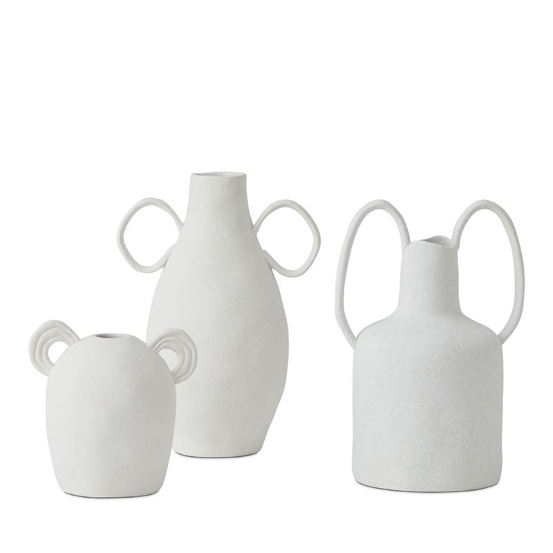 Amphora Thick Circle White Vase 