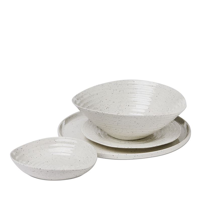 Ripple Collection White Salad Bowl