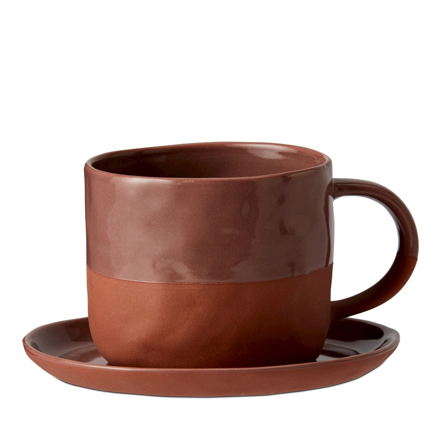 Home Republic Berlin Collection Rust Mug & Saucer Adairs
