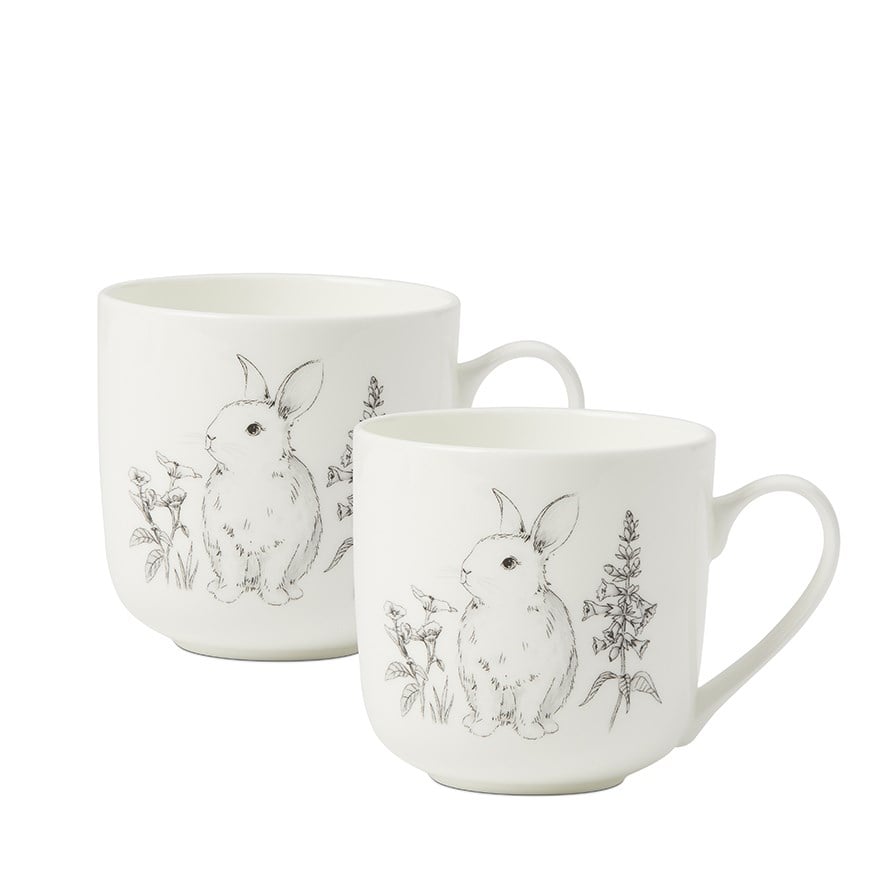 Fleur Harris Rabbit Gazing Mug 2 Pack | Adairs
