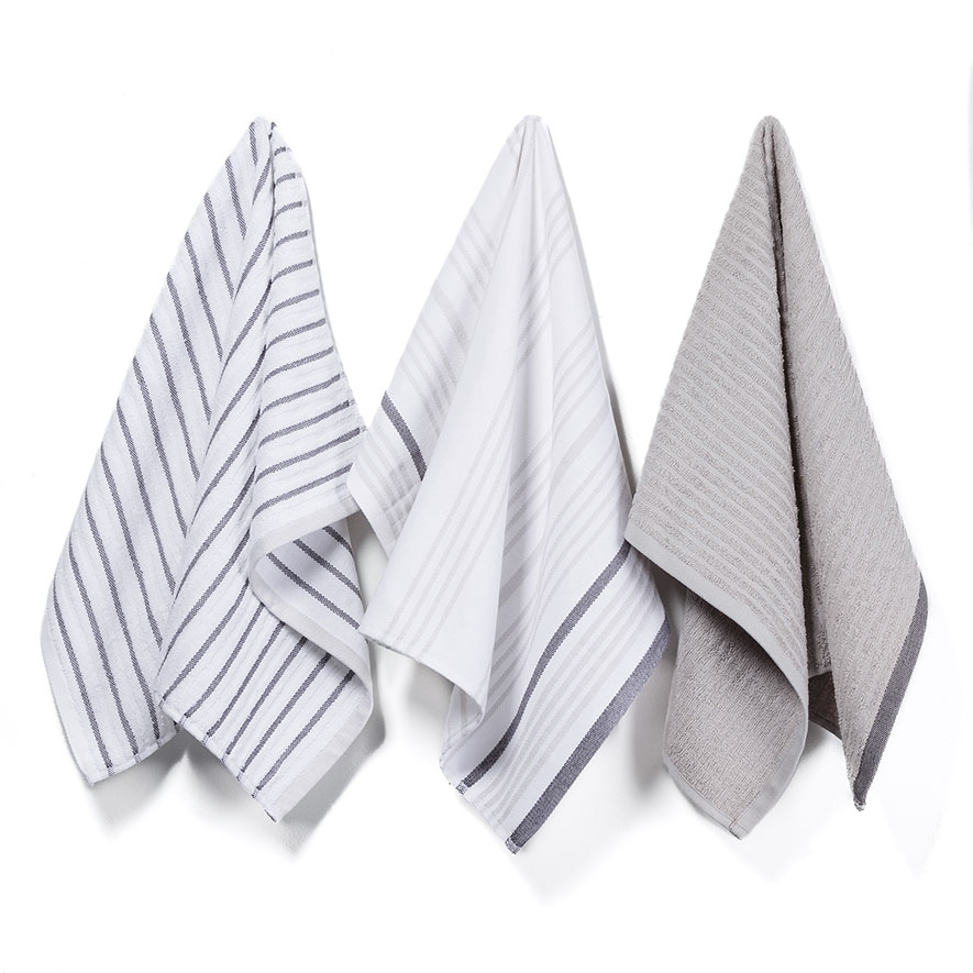 Mercer Reid Grey Home Tea Towel 3 Pack Adairs