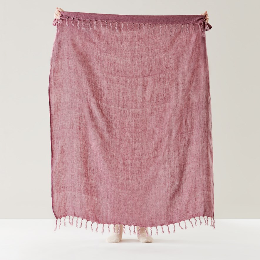Malmo Linen Amethyst Throw Adairs