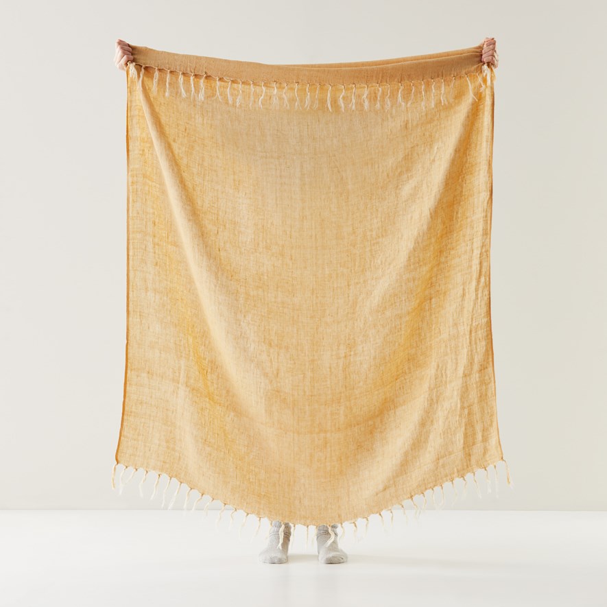 Malmo Linen Curry Throw Adairs