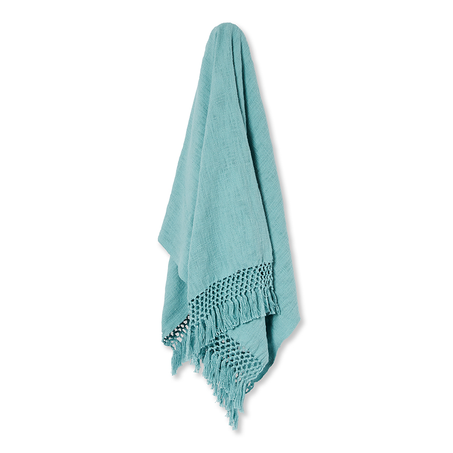 Macrame Knot Throw Mint Adairs
