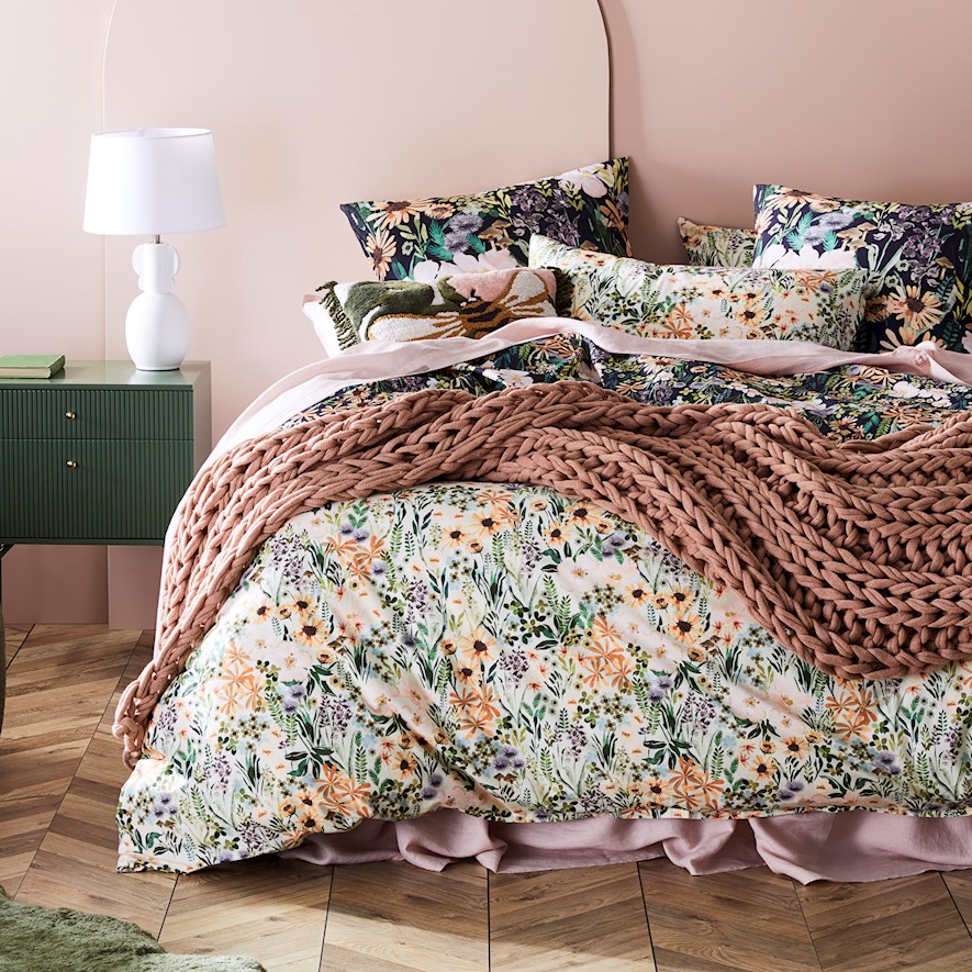 Newport Pink Salt Chunky Knit Throw Adairs