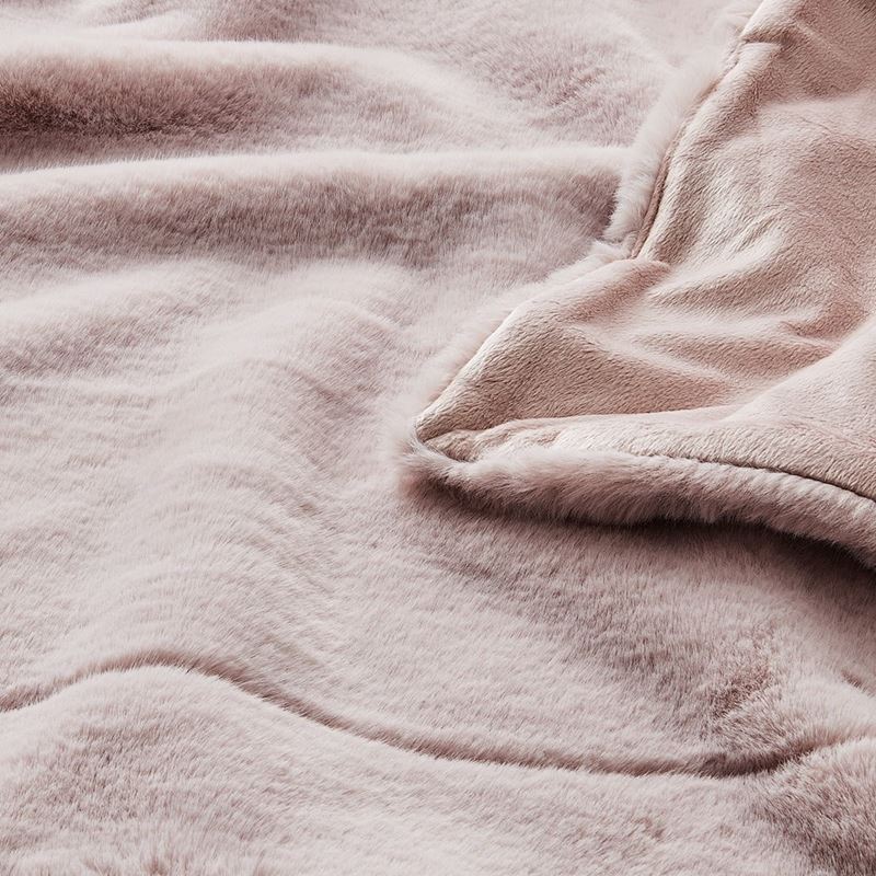 Astoria Dusty Pink Fur Blanket