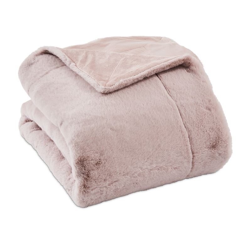 Astoria Dusty Pink Fur Blanket