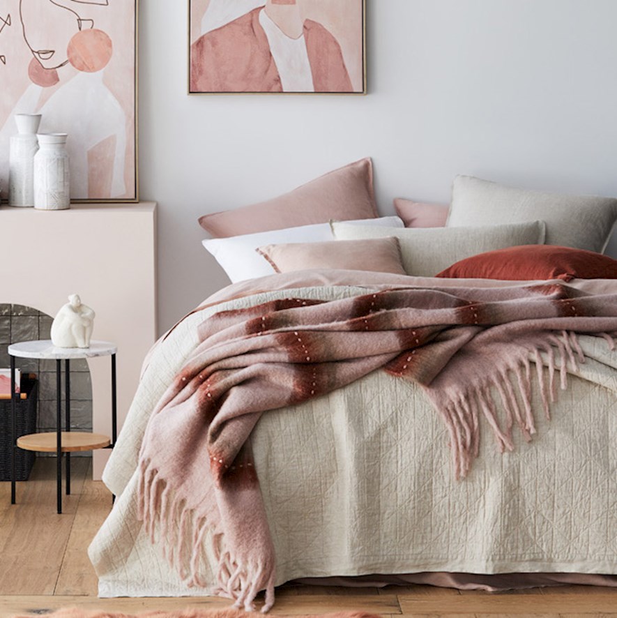 Pasadena Rust & Pink Throw Adairs
