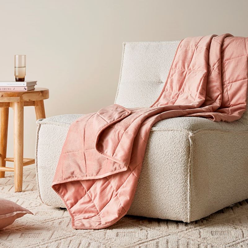 Weighted Dusty Pink Throw
