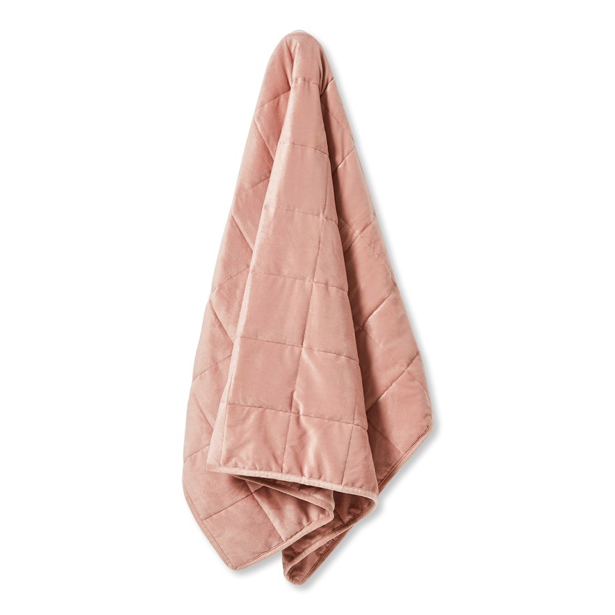 Weighted Dusty Pink Throw Adairs