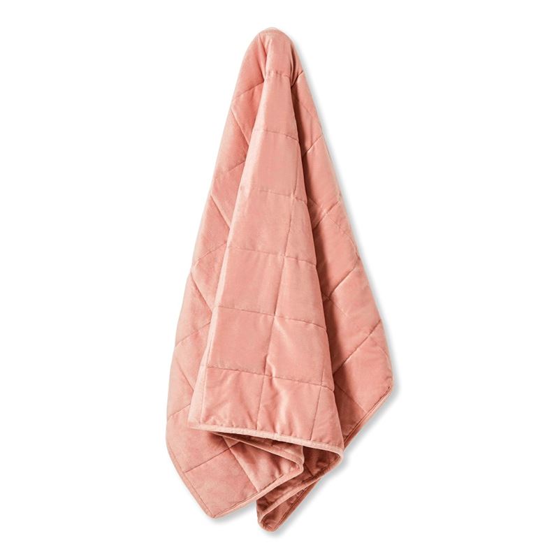 Weighted Dusty Pink Throw