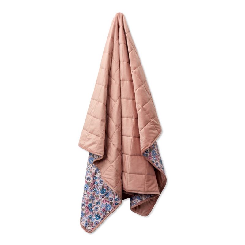 Dusty Pink & Floral 4kg Weighted Throw