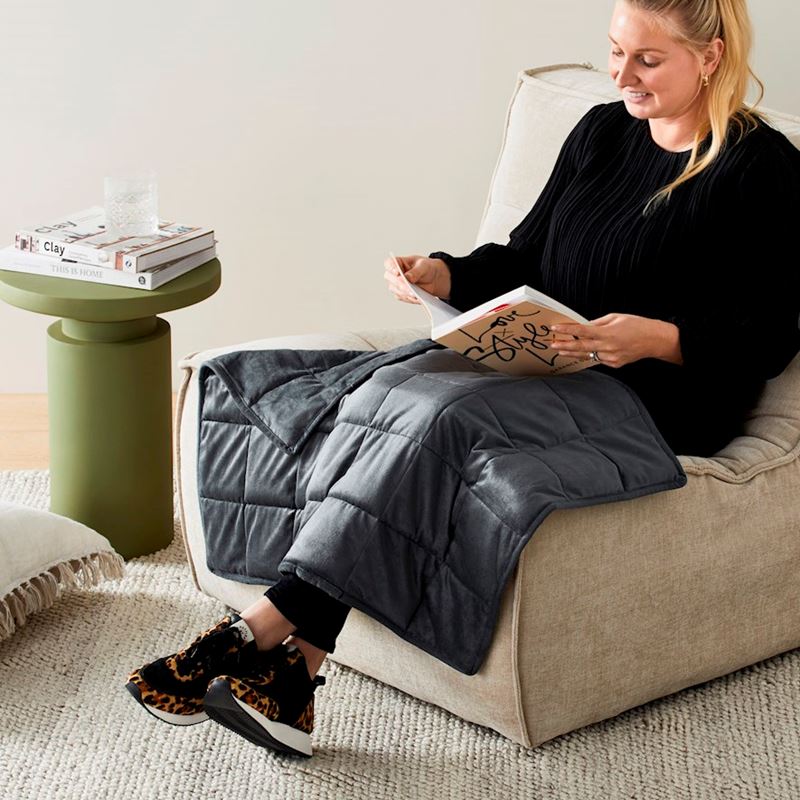 Charcoal 2kg Weighted Lap Throw
