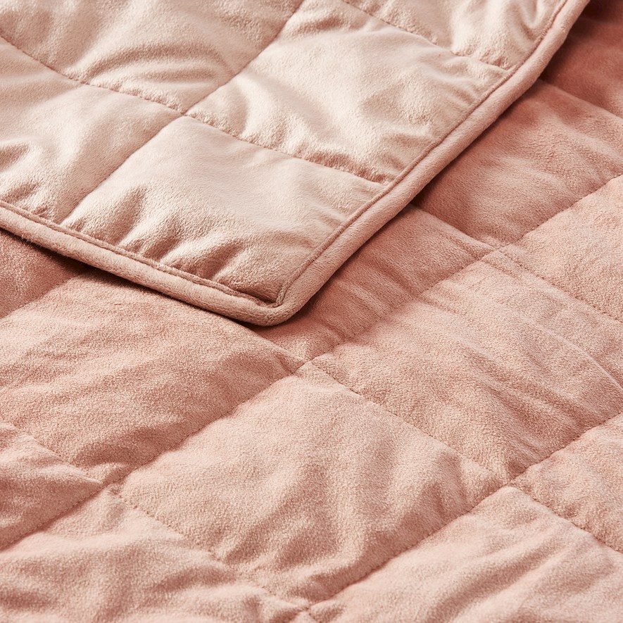 Dusty Pink 2kg Weighted Lap Throw Adairs