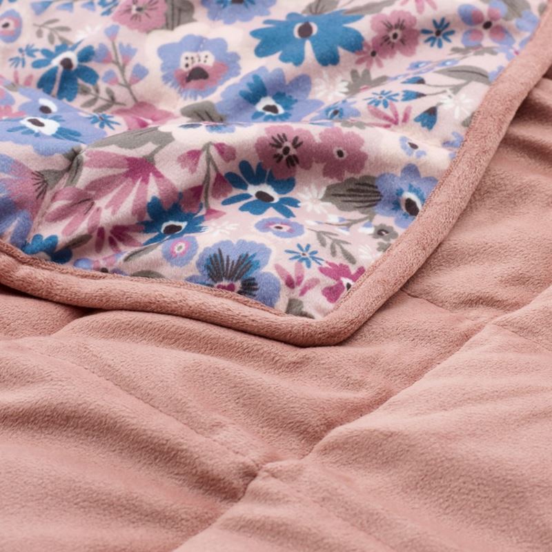 Dusty Pink & Floral 2kg Weighted Lap Throw
