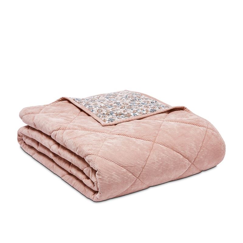 Asha Misty Pink Corduroy Blanket 