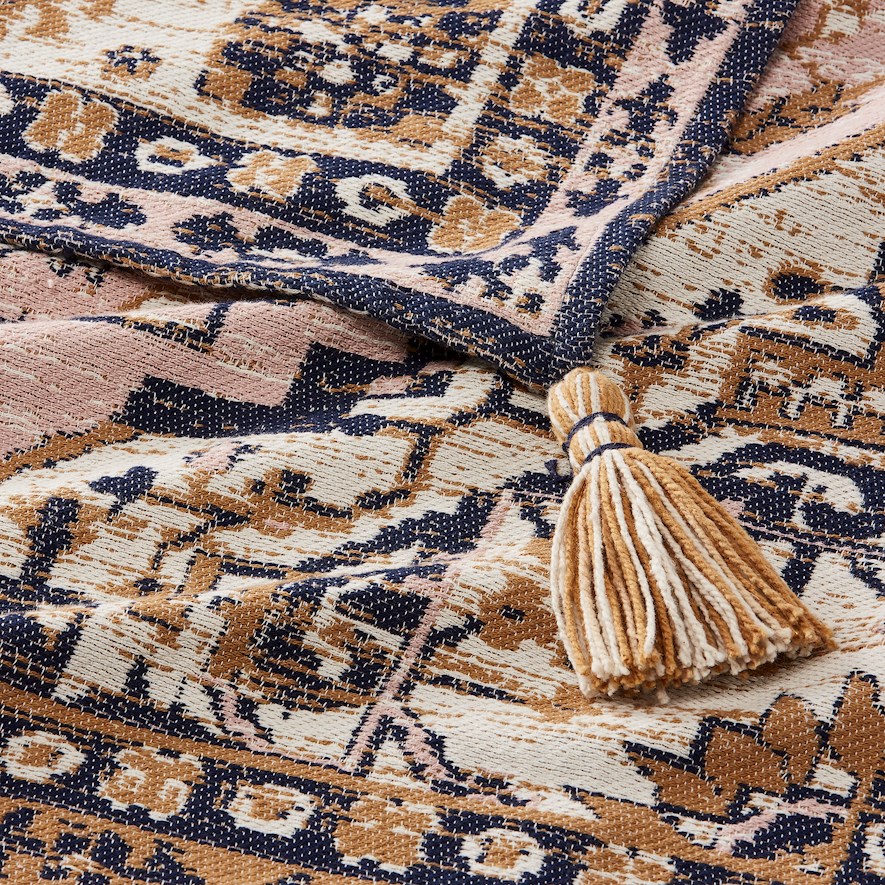 Pink and shop navy throw