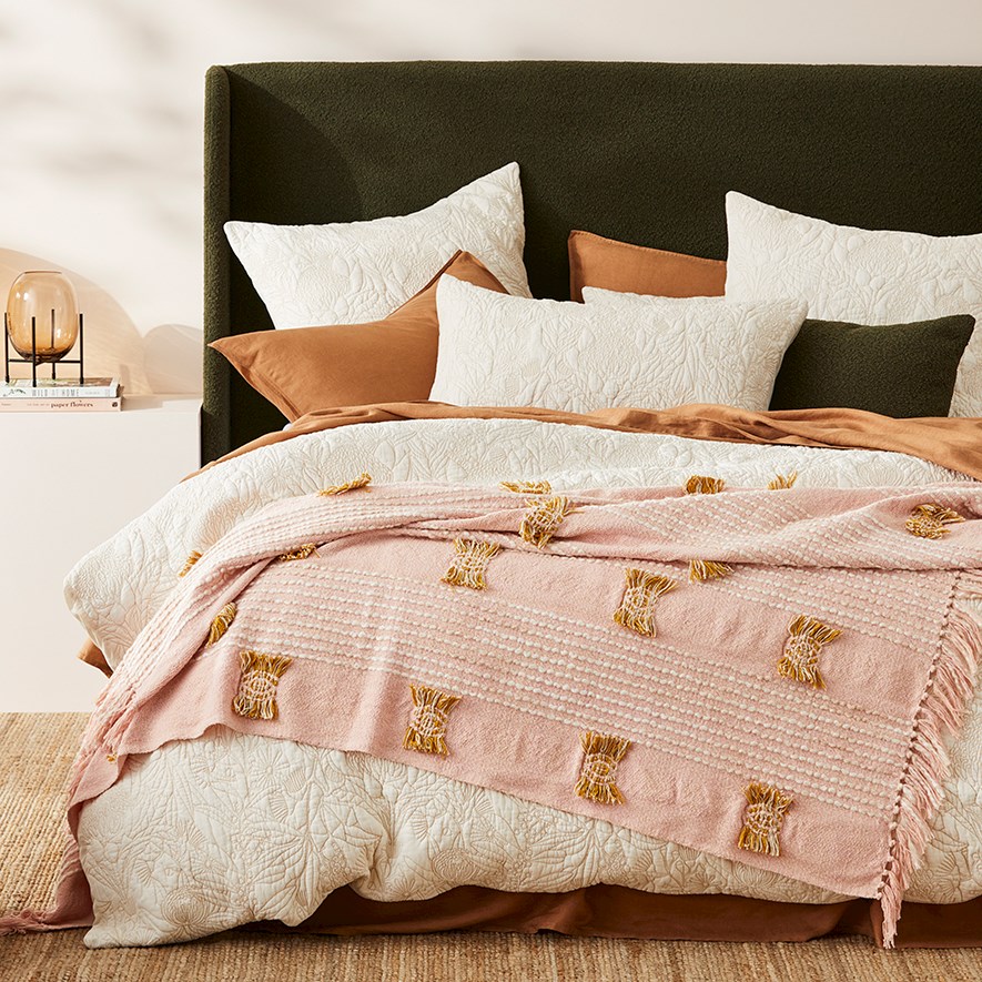 Lena Pink and Mustard Throw Adairs