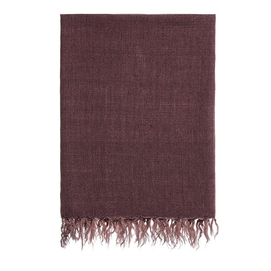 Malmo Linen Throw Plum Adairs