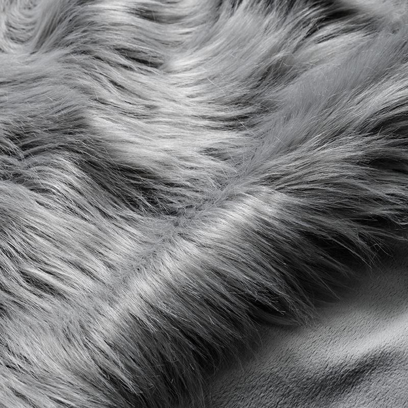 Alpine Fur Throw Mid Grey