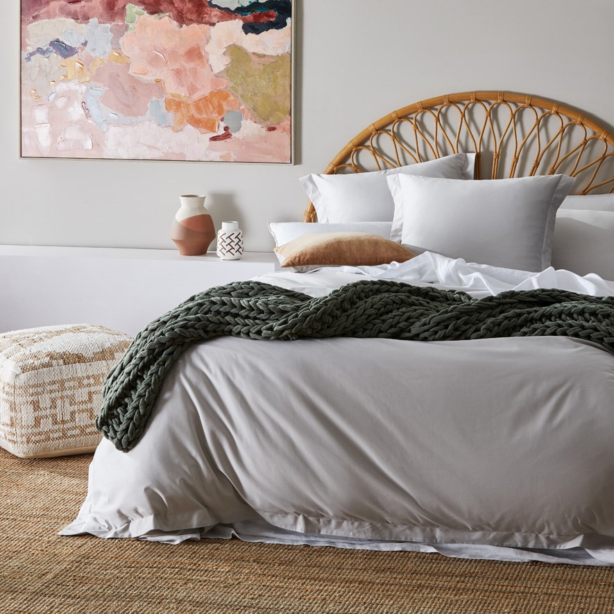 Newport Forest Chunky Knit Throw Adairs