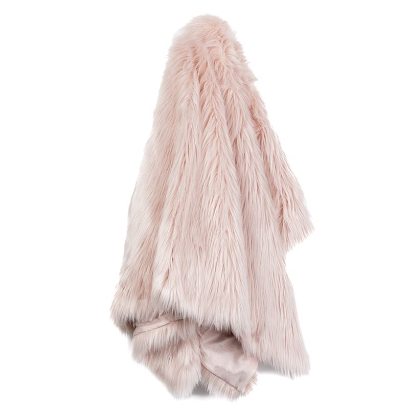 Alpine Fur Dusty Pink Throw 